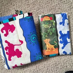 Vintage Disney Lion King linen window curtain balloon valance set